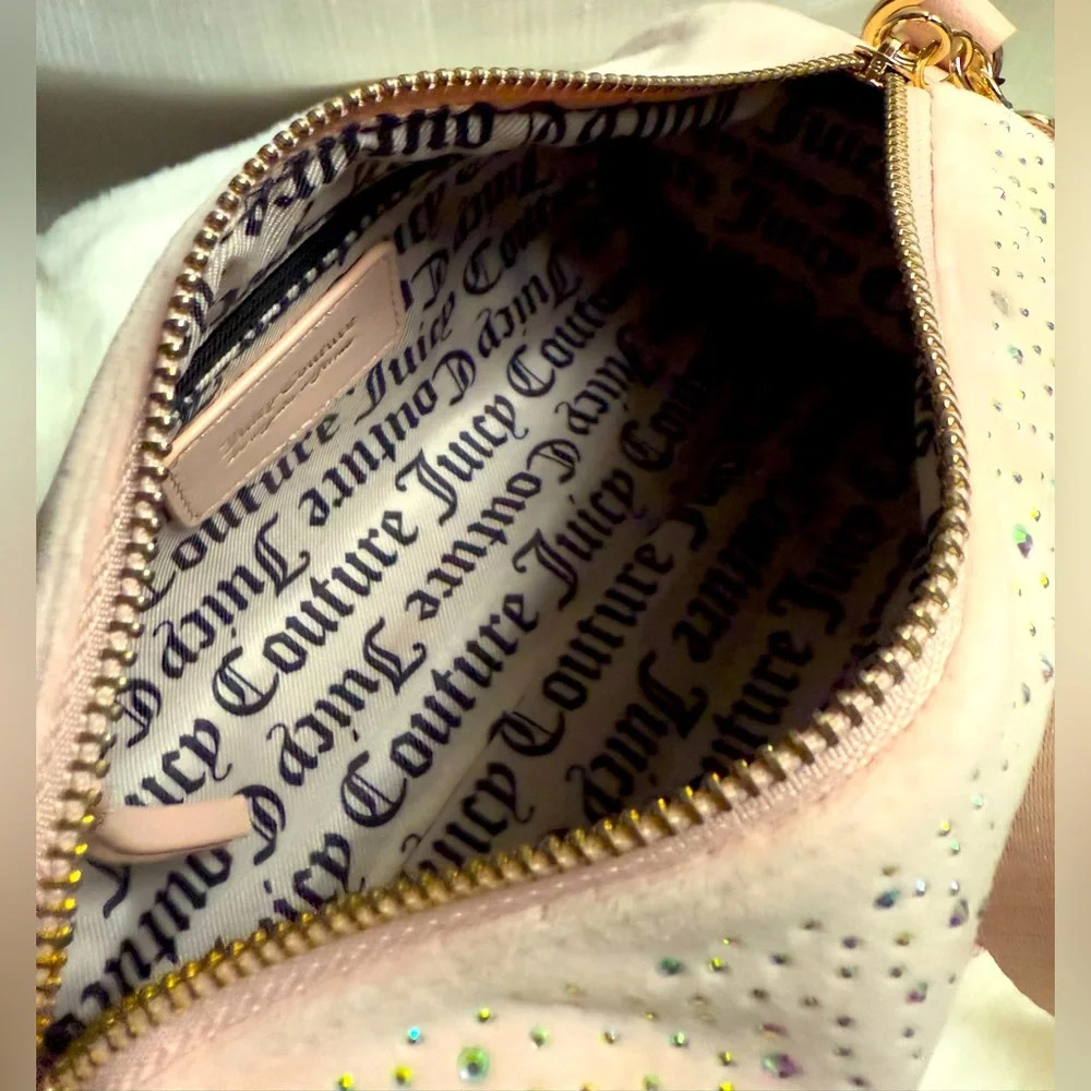 NEW Juicy Couture Pink Fuzzy Roll Crossbody Bag